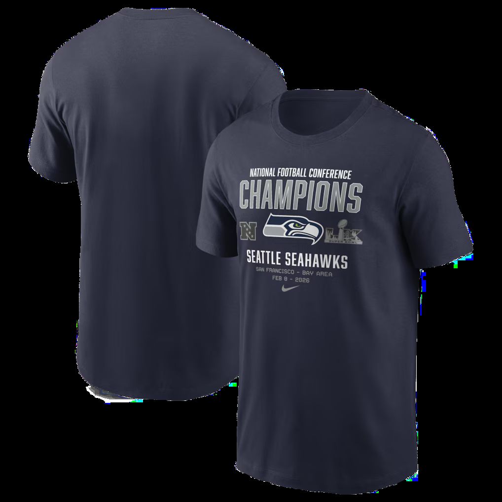 Men 2026 NFL Seattle Seahawks T-shirt blue 07->->Sports Accessory
